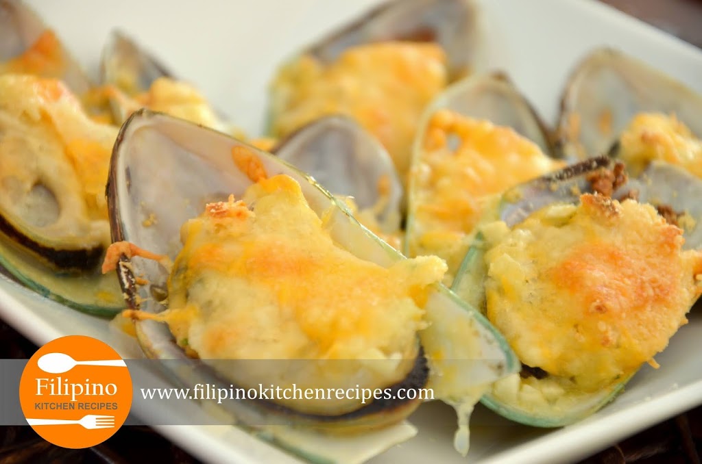 Baked Mussels Tahong Recipe